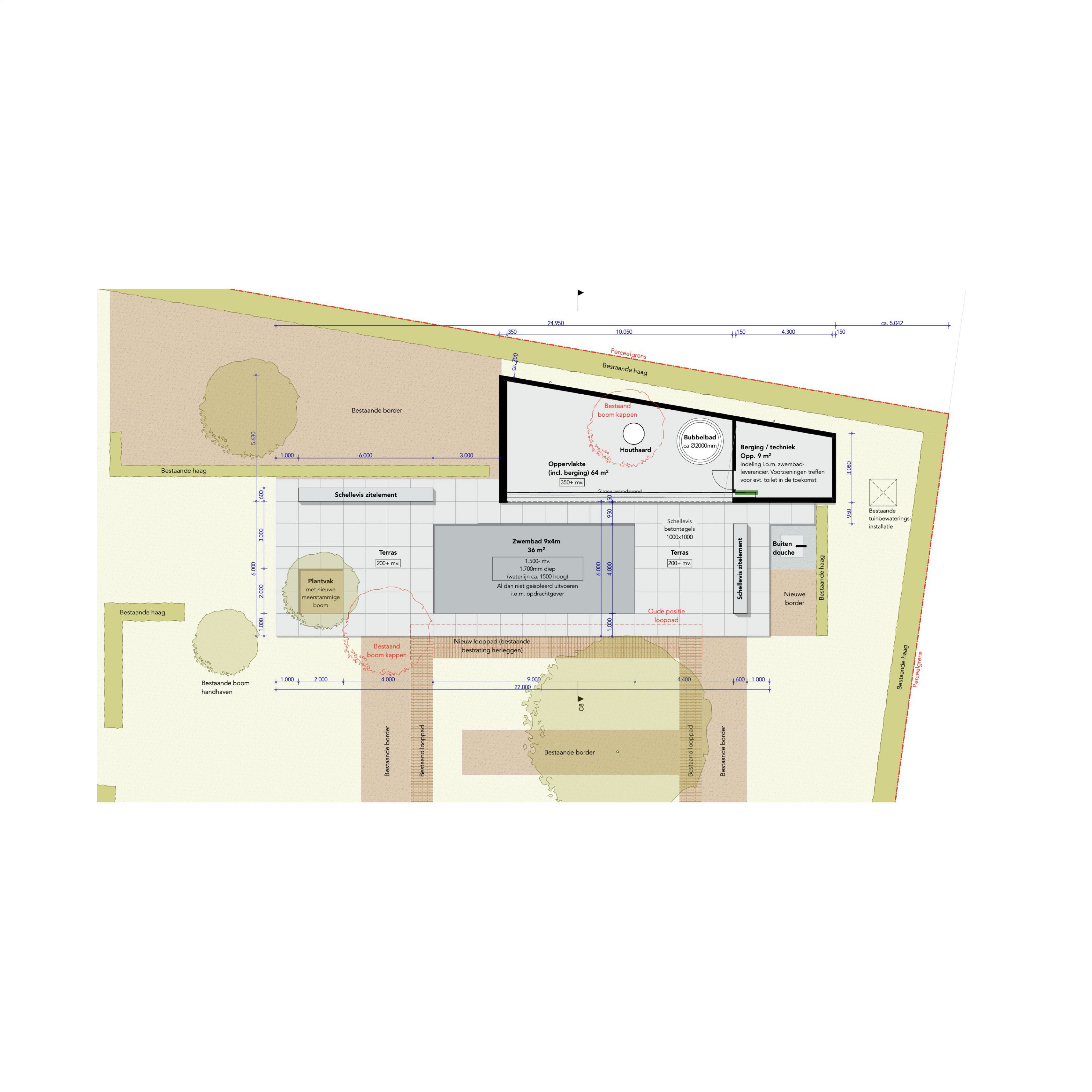 Plattegrond Poolhouse